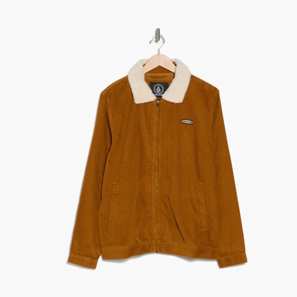 NWT Halecrest Corduroy Trucker Jacket with Faux Shearling Collar Color: Rust - Picture 3 of 6